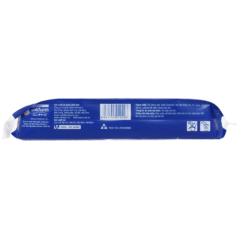 Băng vệ sinh ban đêm Diana Cool Fresh siêu thấm có cánh 35cm gói 3 miếng - 5