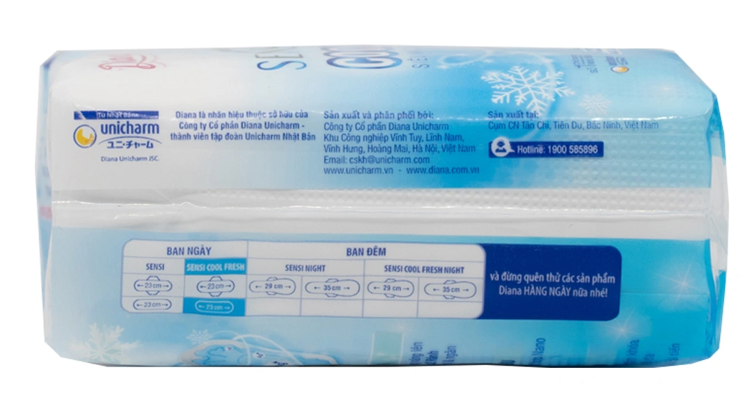 Băng vệ sinh Diana Cool Fresh siêu mỏng không cánh gói 8 miếng - 4