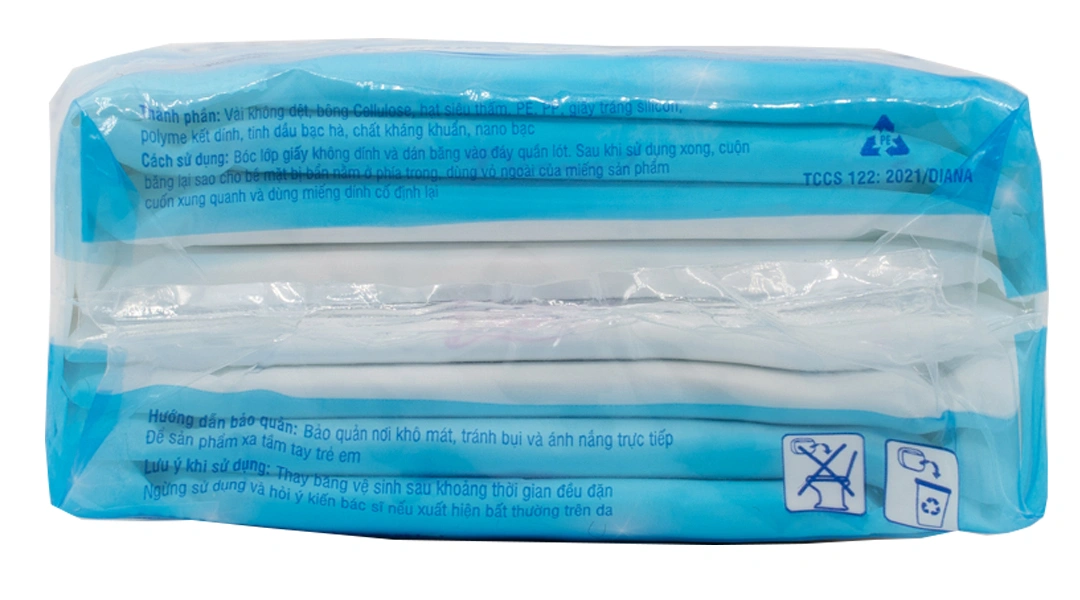 Băng vệ sinh Diana Cool Fresh siêu mỏng không cánh gói 8 miếng - 5