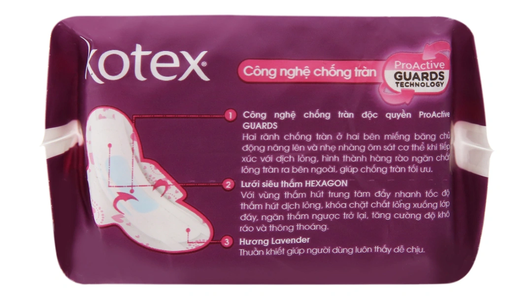 Băng vệ sinh Kotex Pro siêu mỏng cánh, lưới siêu thấm gói 8 miếng - 2