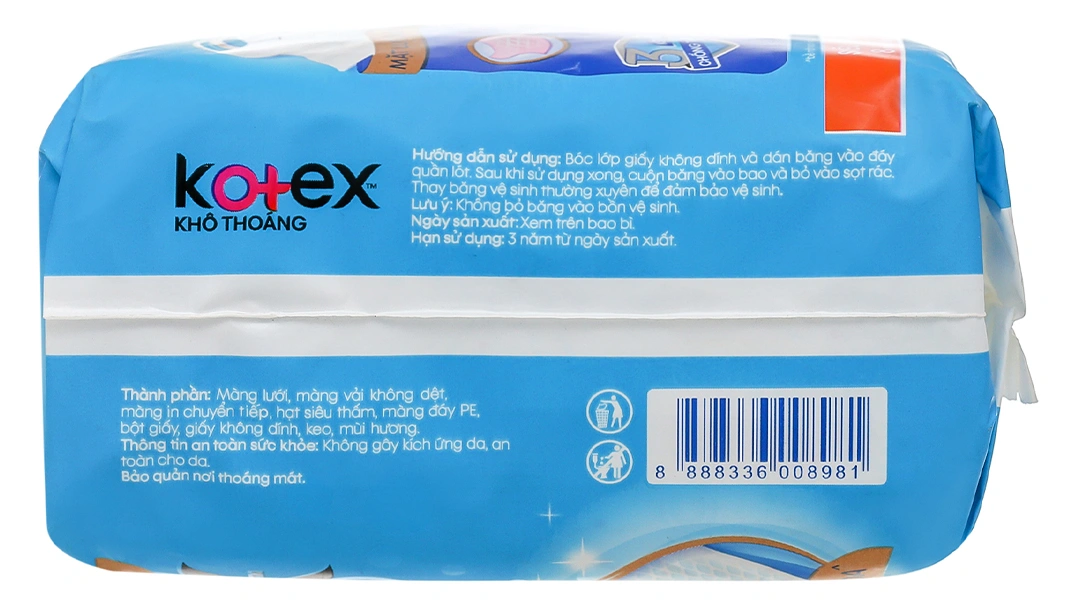 Băng vệ sinh Kotex khô thoáng, siêu mỏng gói 8 miếng - 2