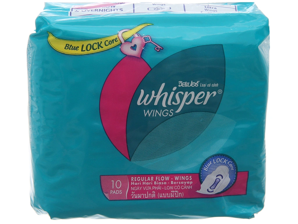 Băng vệ sinh Whisper Wings siêu thấm gói 10 miếng - 