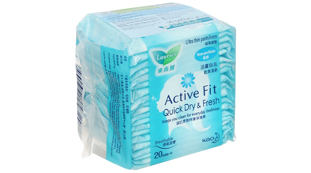 Băng vệ sinh hàng ngày Laurier Active Fit gói 20 miếng - 