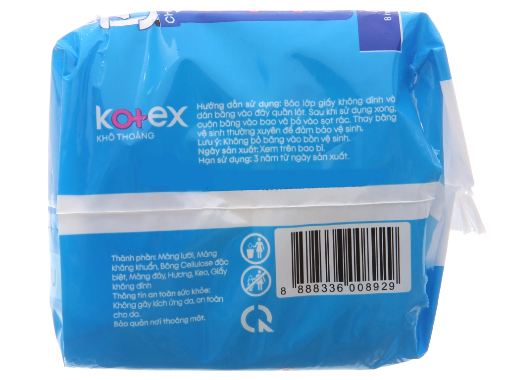 Băng vệ sinh Kotex Maxi khô thoáng cánh gói 8 miếng - 2
