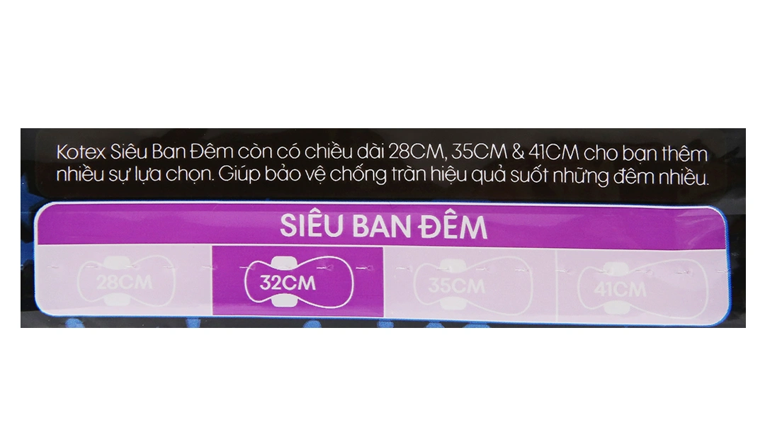 Băng vệ sinh đêm Kotex Style siêu thấm có cánh 32cm gói 3 miếng - 3