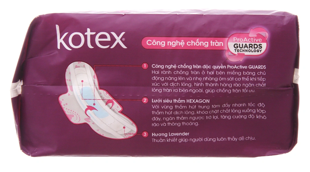 Băng vệ sinh Kotex pro lưới siêu thấm, siêu mỏng cánh gói 20 miếng - 1
