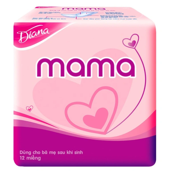 Băng vệ sinh Diana mama dùng cho mẹ bầu sau sinh gói 12 miếng - 1