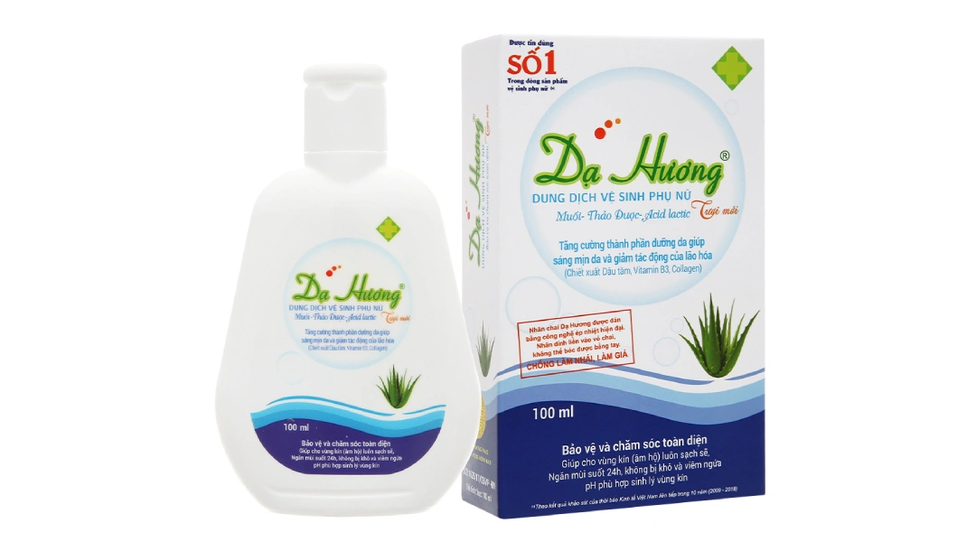 Dung dịch vệ sinh phụ nữ Dạ Hương muối, thảo dược khử mùi chai 100ml - 