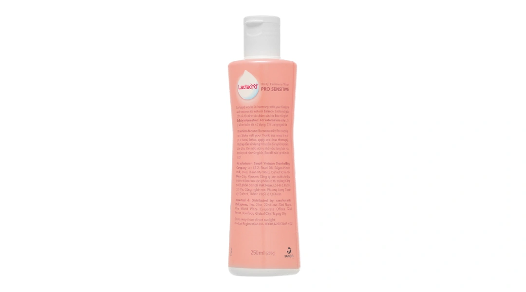 Dung dịch vệ sinh phụ nữ Lactacyd Pro Sensitive cho da nhạy cảm chai 250ml - 1