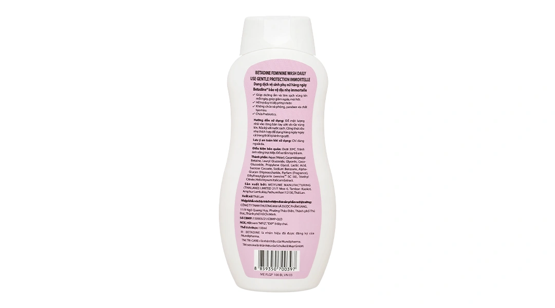 Dung dịch vệ sinh phụ nữ Betadine Gentle làm sạch vùng kín chai 100ml - 1