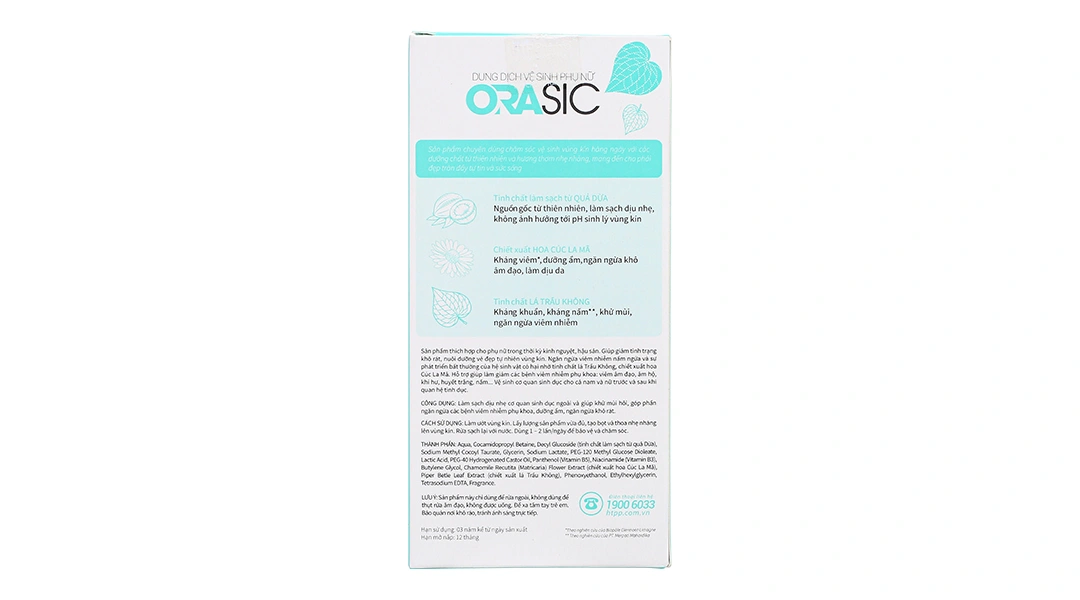Dung dịch vệ sinh phụ nữ Orasic dịu nhẹ, khử mùi hôi - 3