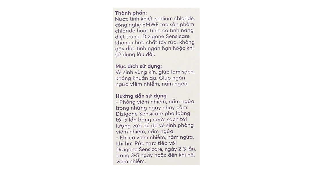 Dung dịch vệ sinh phụ nữ Dizigone Sensicare khử mùi, hết ngứa - 4