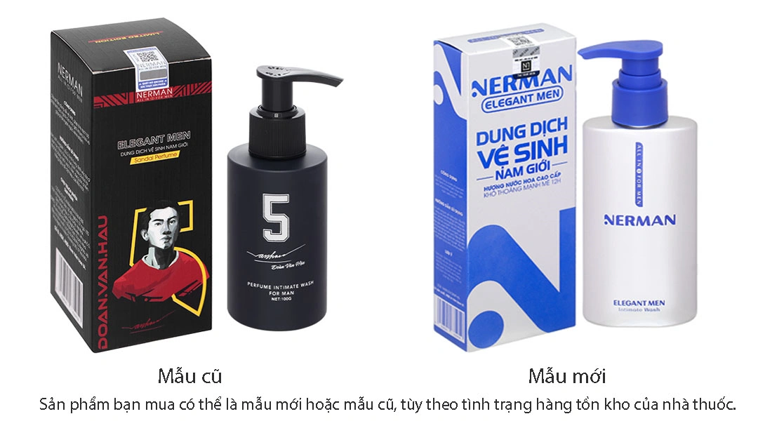 Dung dịch vệ sinh nam Nerman Elegant Men hương nước hoa cao cấp chai 100ml - 