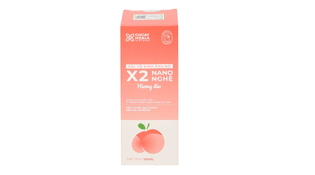 Gel vệ sinh phụ nữ X2 Nano Nghệ hương đào làm sạch ngừa viêm nhiễm chai 150ml - 1