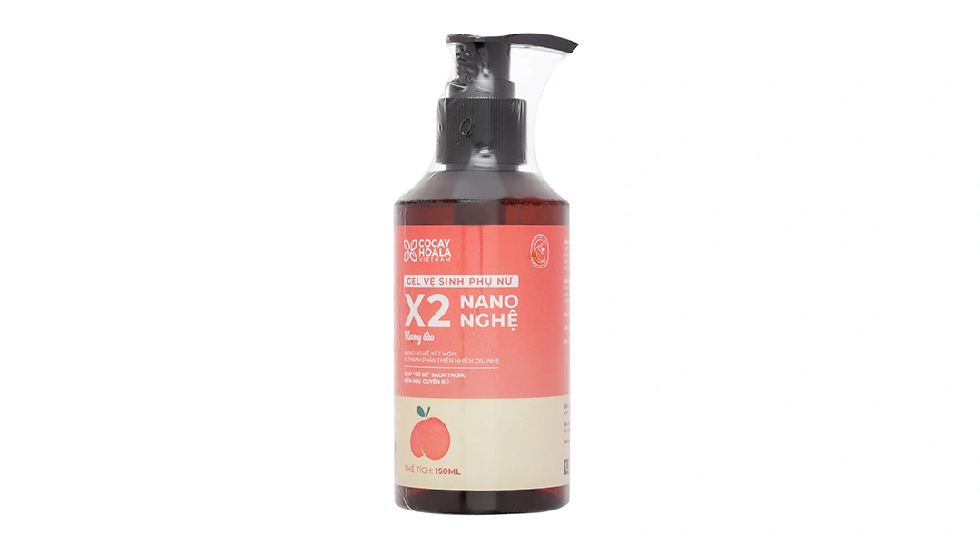 Gel vệ sinh phụ nữ X2 Nano Nghệ hương đào làm sạch ngừa viêm nhiễm chai 150ml - 4