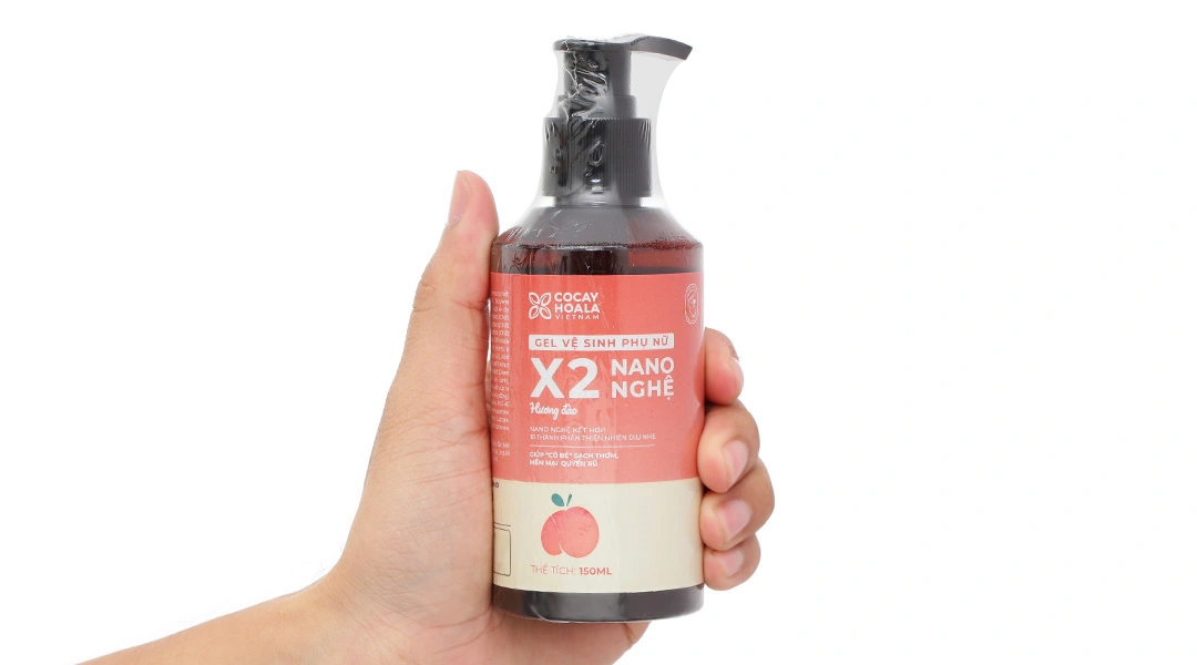 Gel vệ sinh phụ nữ X2 Nano Nghệ hương đào làm sạch ngừa viêm nhiễm chai 150ml - 6