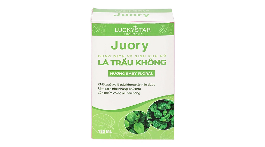 Dung dịch vệ sinh phụ nữ Lucky Star Juory Lá Trầu Không khử mùi chai 180ml - 1