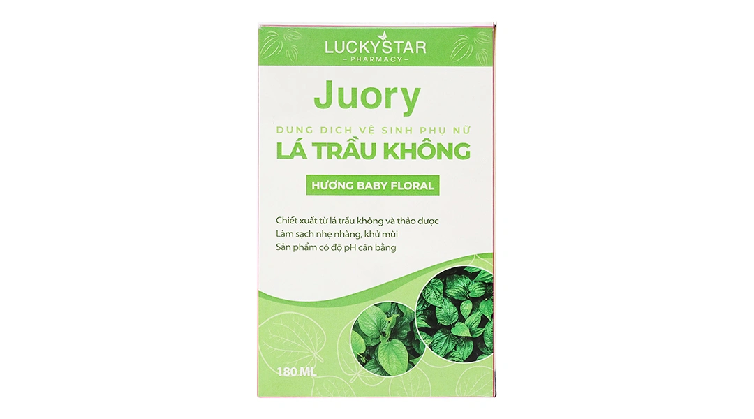Dung dịch vệ sinh phụ nữ Lucky Star Juory Lá Trầu Không khử mùi chai 180ml - 2