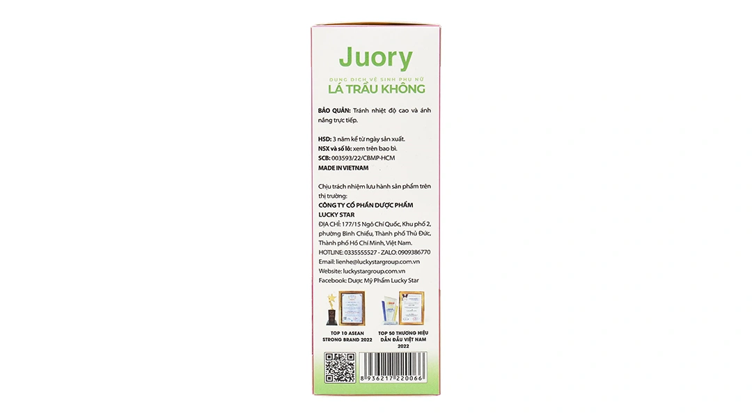 Dung dịch vệ sinh phụ nữ Lucky Star Juory Lá Trầu Không khử mùi chai 180ml - 4