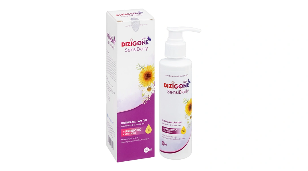 Gel vệ sinh phụ nữ Dizigone SensiDaily làm sạch dịu nhẹ chai 150ml - 