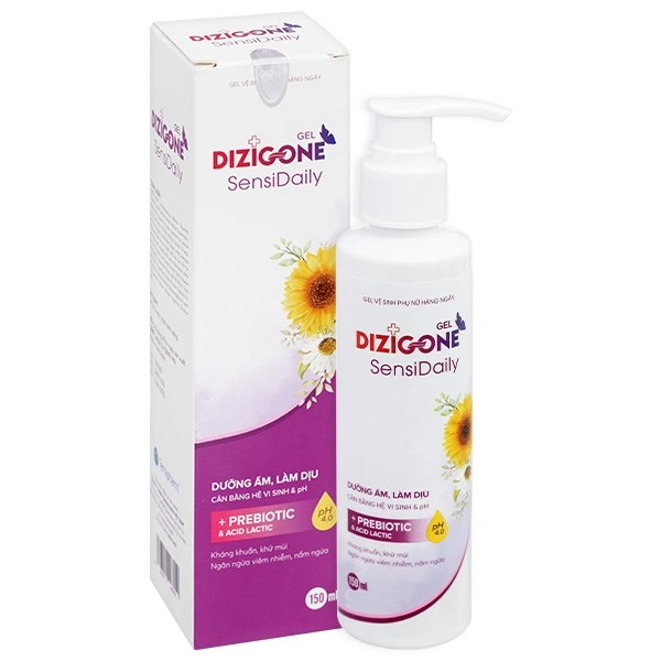 Gel vệ sinh phụ nữ Dizigone SensiDaily làm sạch dịu nhẹ