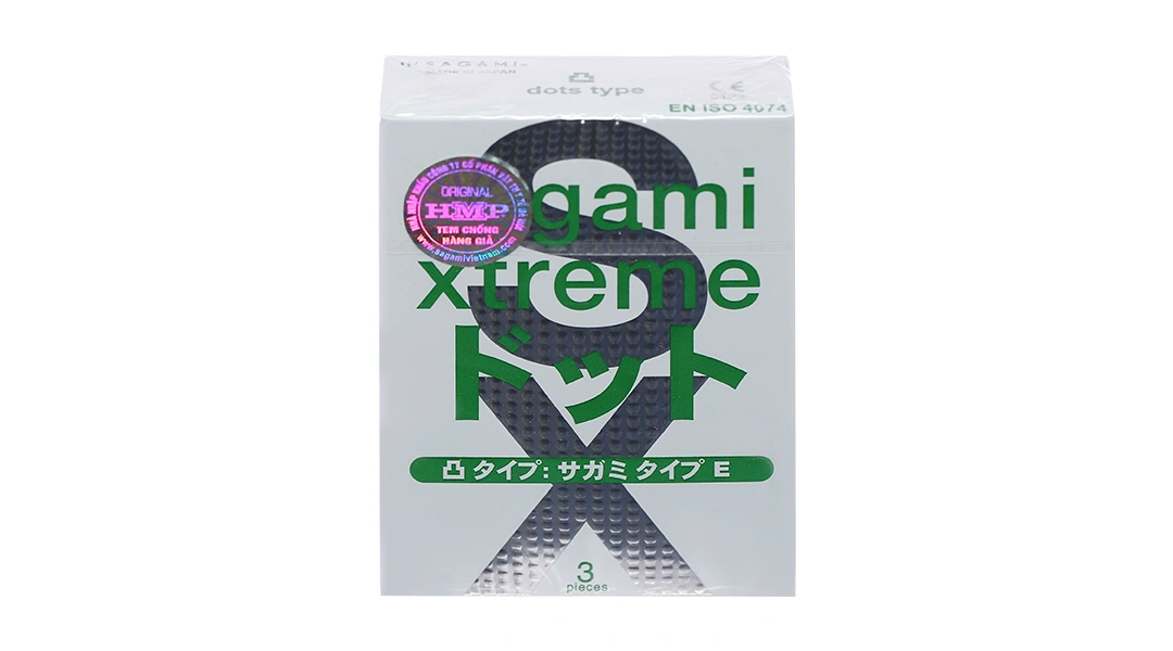 Bao cao su Sagami Xtreme gân nổi, có gai 52mm hộp 3 cái - 3