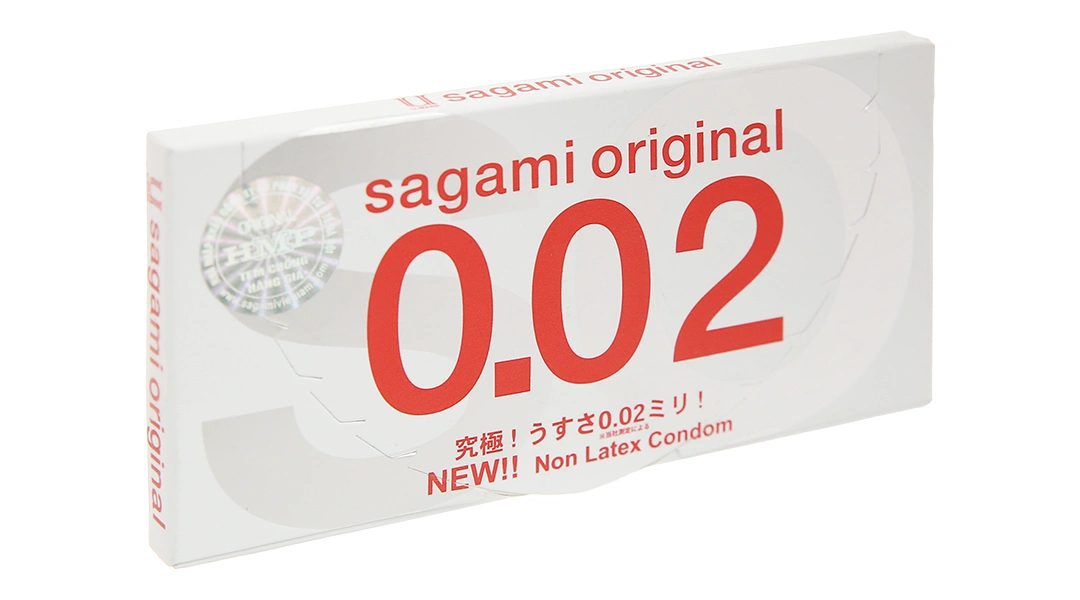 Bao cao su Sagami Original siêu mỏng 0.02 55mm hộp 2 cái - 