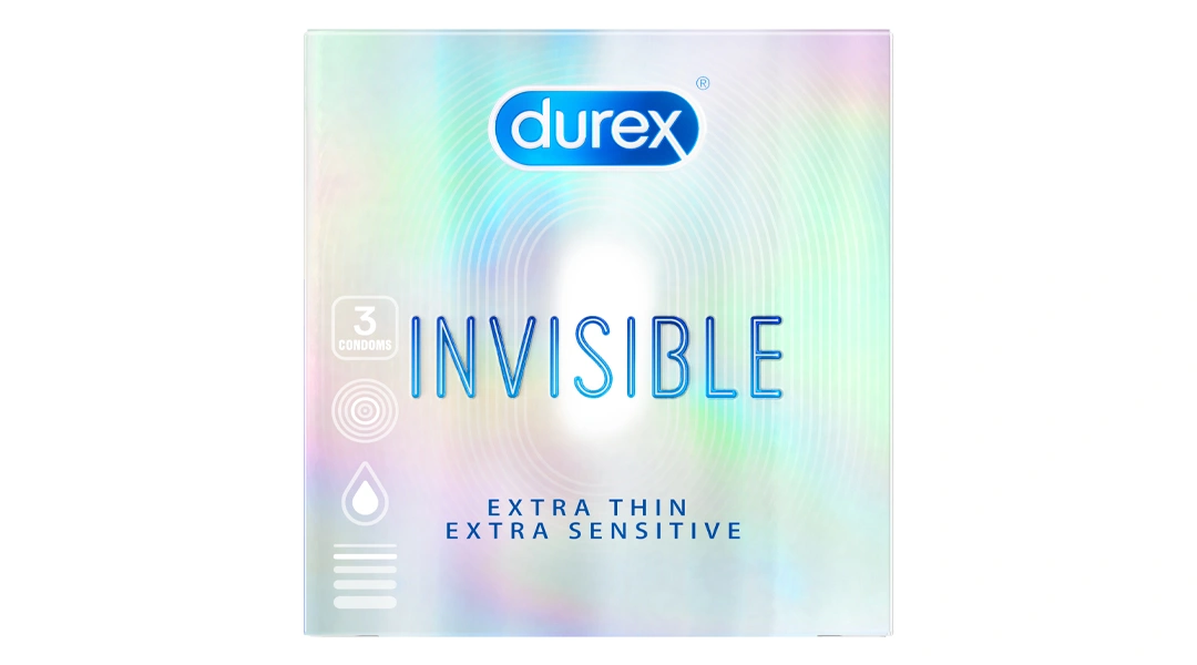 Bao cao su Durex Invisible siêu mỏng, ôm khít 52mm hộp 3 cái - 1
