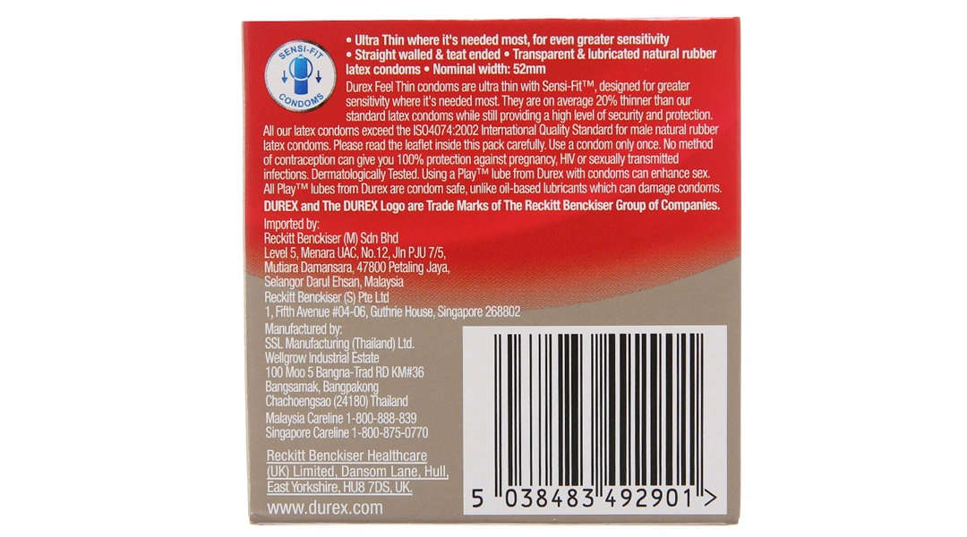 Bao cao su Durex Fetherlite Ultima siêu mỏng 52mm hộp 3 cái - 1