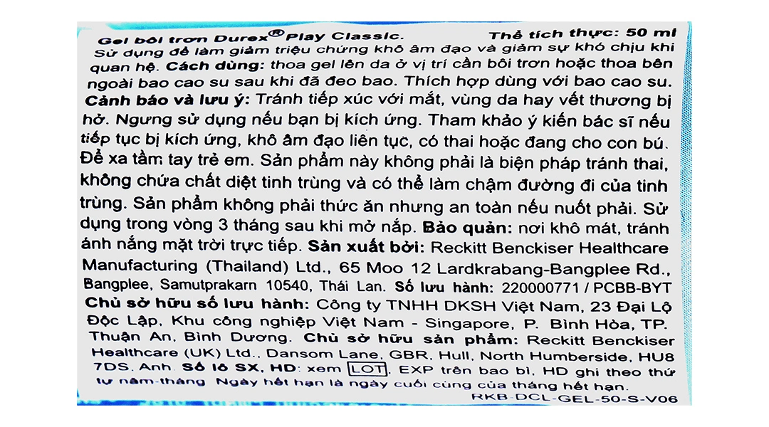 Gel bôi trơn Durex Play Classic dịu nhẹ chai 50ml - 14