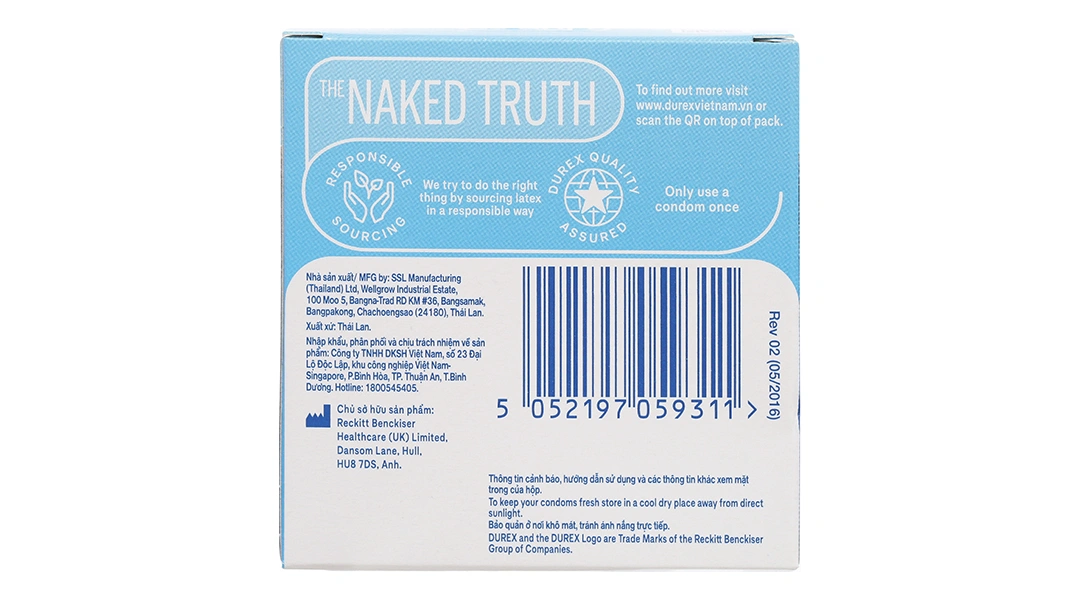 Bao cao su Durex Jeans ôm sát, bôi trơn 52.5mm hộp 12 cái - 16