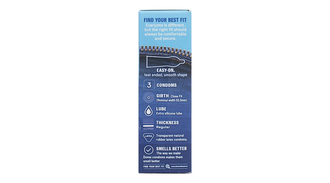 Bao cao su Durex Jeans ôm sát, bôi trơn 52.5mm hộp 12 cái - 18