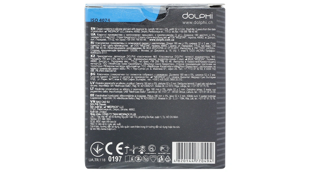 Bao cao su Dolphi classic vừa khít, thoải mái 52mm hộp 3 cái - 1