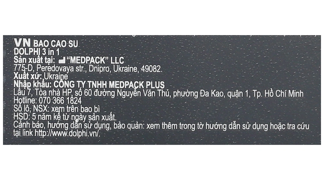 Bao cao su Dolphi 3 in 1 vân gai 52mm hộp 3 cái - 2