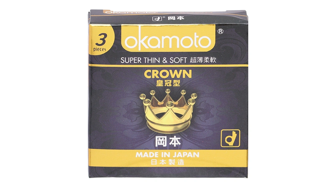 Bao cao su Okamoto Crown siêu mỏng 52mm hộp 3 cái - 1