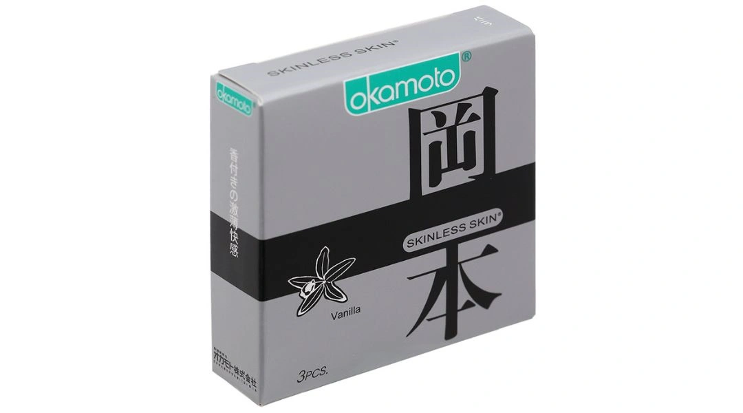 Bao cao su Okamoto Skinless Skin Vanilla 53mm hộp 3 cái - 