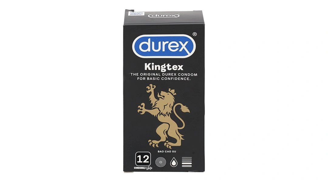 Bao cao su Durex Kingtex ôm sát, vừa vặn 49mm hộp 12 cái - 1