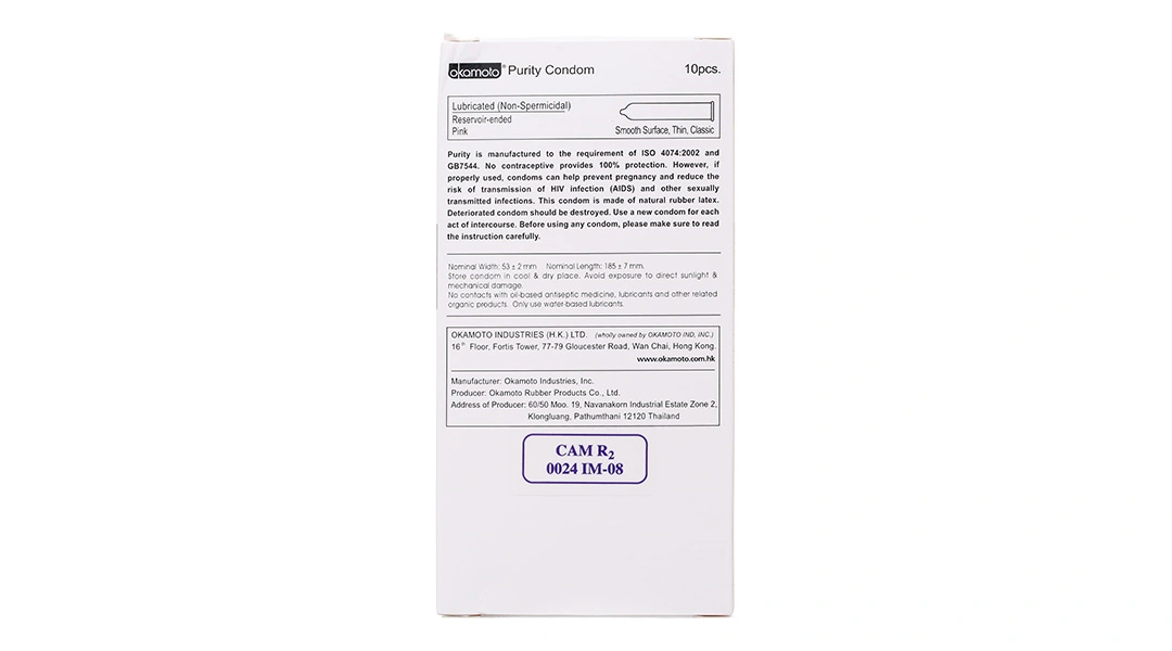 Bao cao su Okamoto Skinless Skin Purity 53mm hộp 3 cái - 6