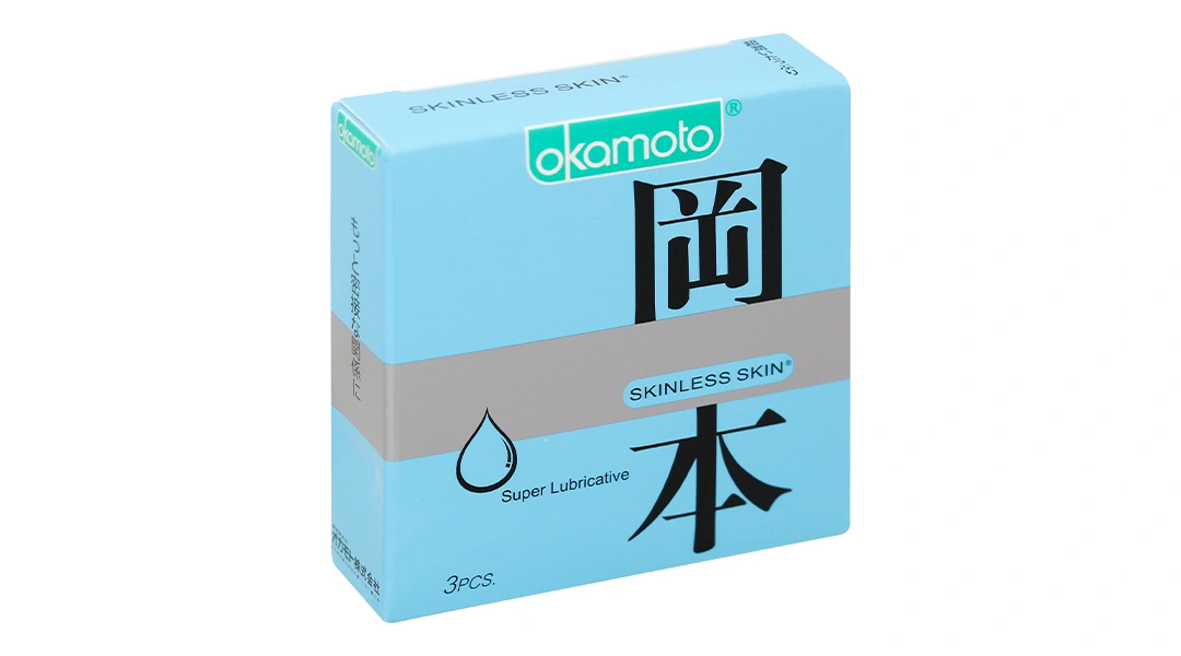 Bao cao su Okamoto Skinless Skin Super Lubricative 53mm hộp 3 cái - 