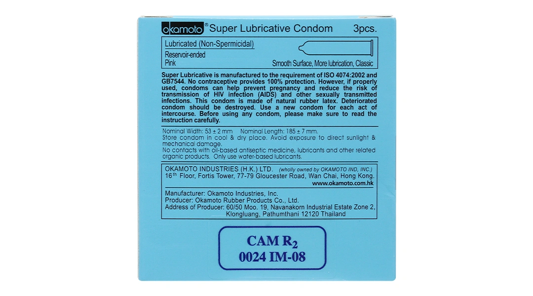 Bao cao su Okamoto Skinless Skin Super Lubricative 53mm hộp 3 cái - 1