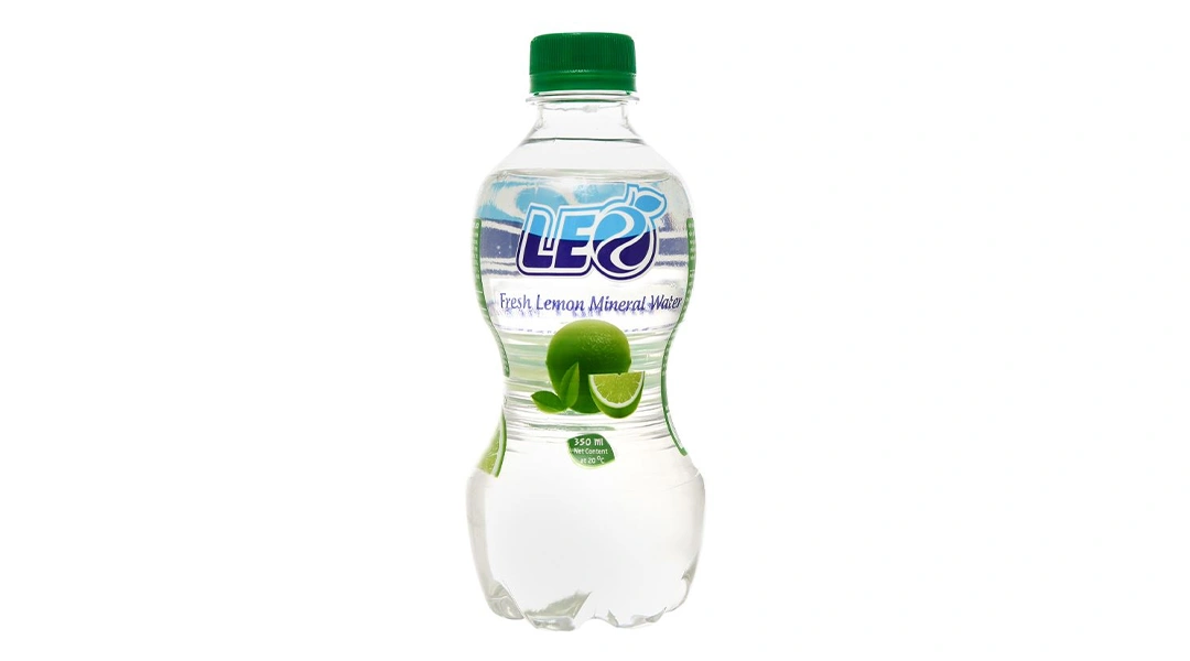 Nước khoáng có ga Leo vị chanh chai 350ml - 1