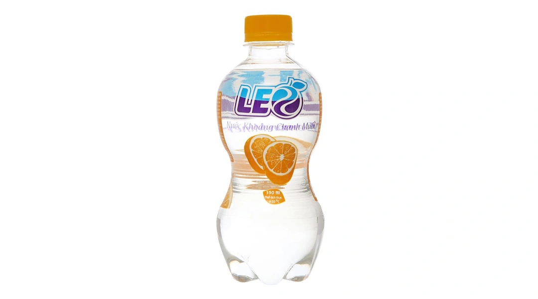 Nước khoáng bù nước Leo vị chanh chai 350ml - 
