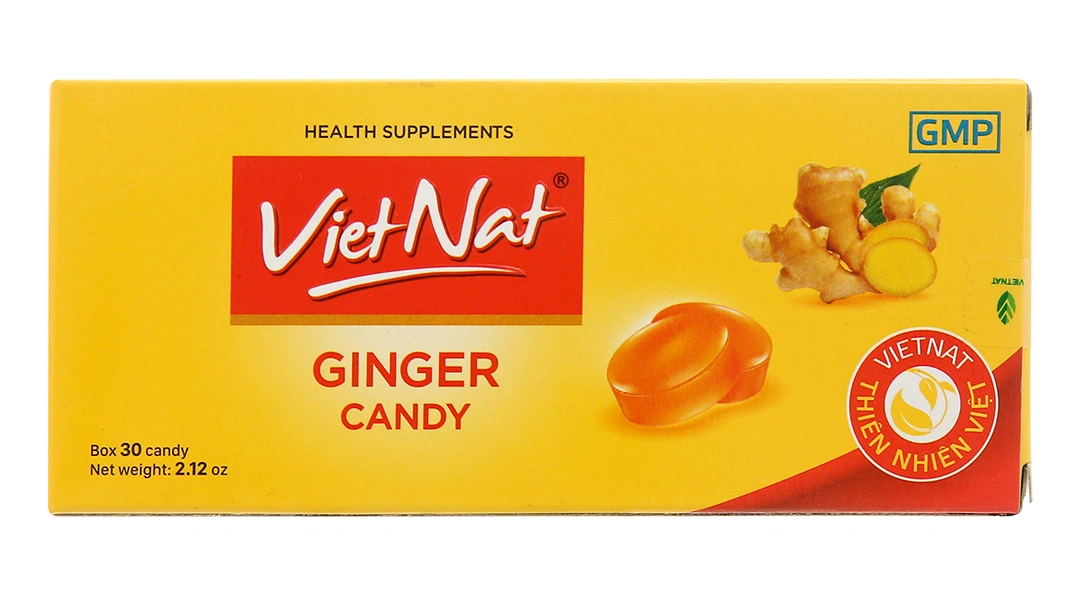 Kẹo Gừng Vietnat hộp 3 vỉ x 10 viên - 1
