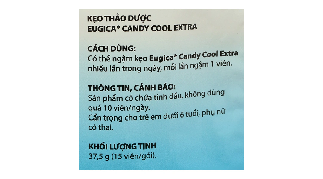 Eugica Candy Cool Extra gói 15 viên - 4