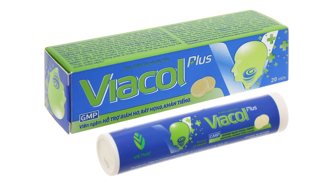 Kẹo Viacol Plus tuýp 20 viên - 