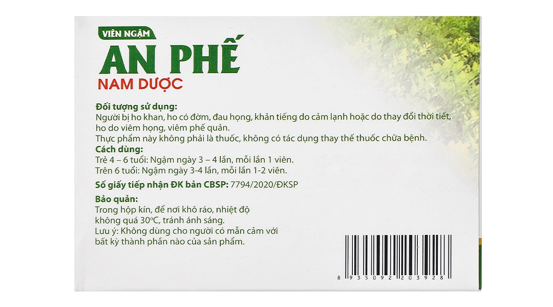 Viên Ngậm An Phế Nam Dược hộp 100 viên - 3