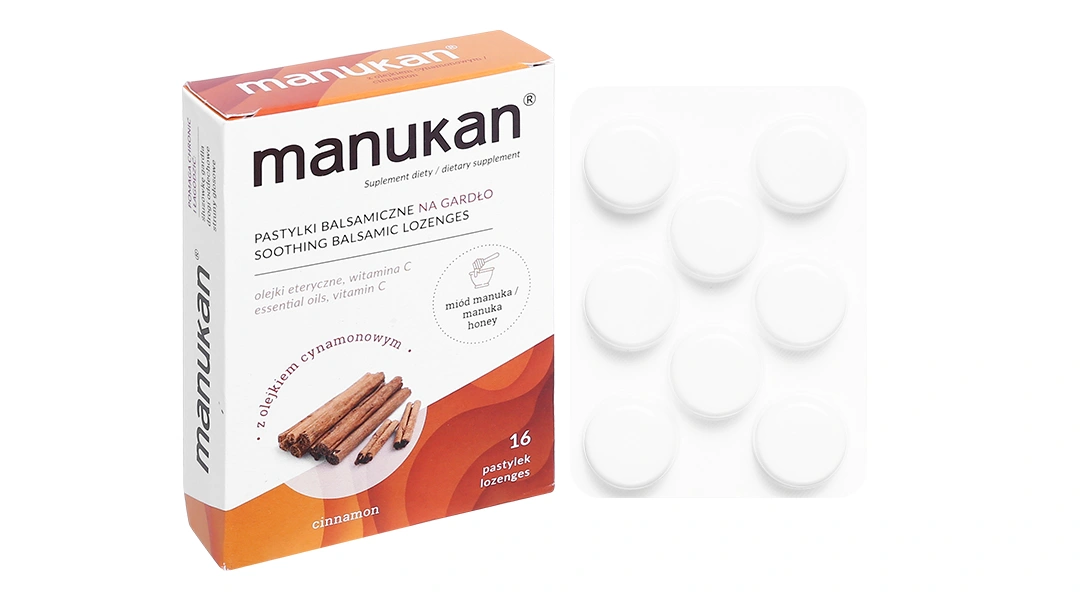 Viên Ngậm Manukan Cinnamon hộp 16 viên - 