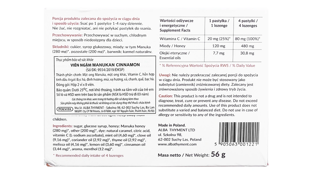 Viên Ngậm Manukan Cinnamon hộp 16 viên - 5