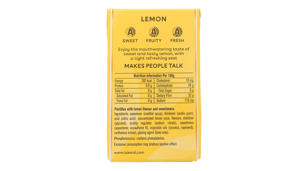 Kẹo Lakerol Lemon Vị Chanh hộp 27g - 2