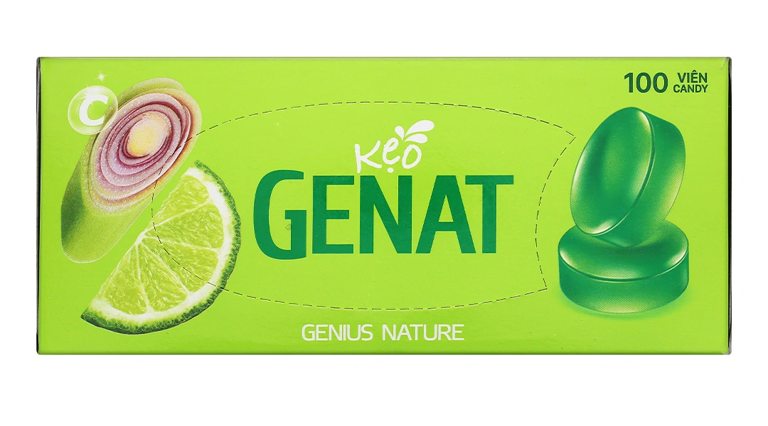 Kẹo Ngậm Chanh Sả Genat hộp 100 viên - 3